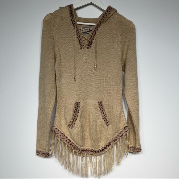 the alpaca connection Sweaters - The alpaca connection hoodie sweater tan size S
